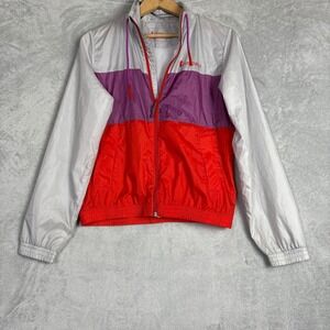 Cotopaxi Teca Full Zip Windbreaker Jacket Womens Small Colorblock White Red Purp